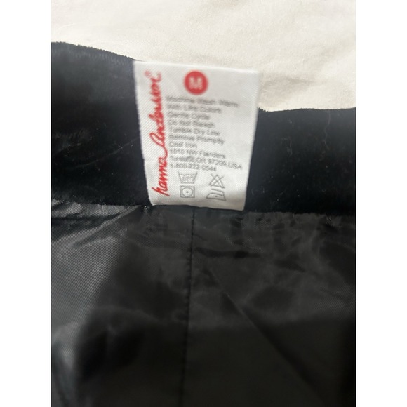 Hanna Andersson Dress Women M Black Velvet Sleeveless Pockets Zip Holiday Party - Picture 5 of 6